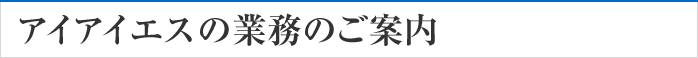 アイアイエスの業務のご案内