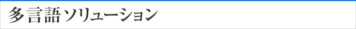 多言語ソリューション